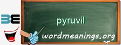 WordMeaning blackboard for pyruvil